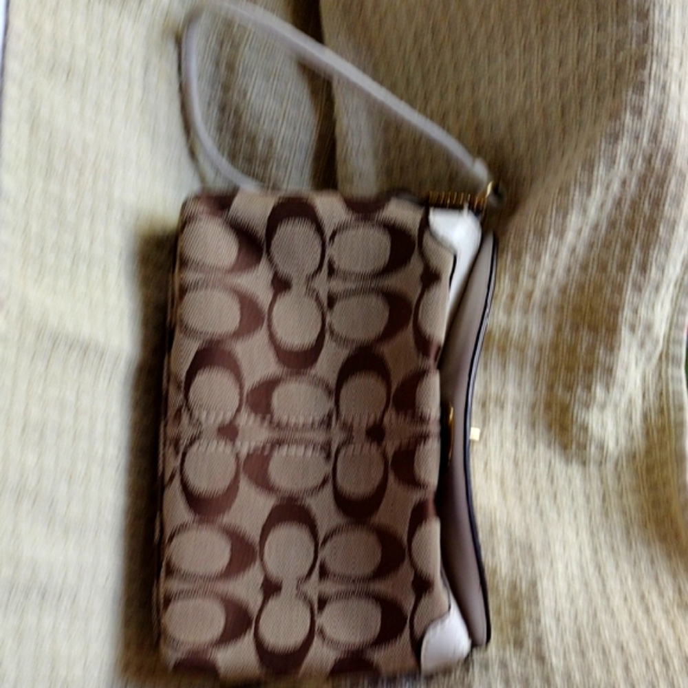 Coach Brown Wristlet